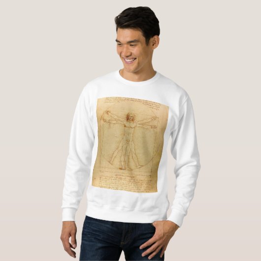 Vitruvian Man von Leonardo Da Vinci Sweatshirt (Vorne ganz)