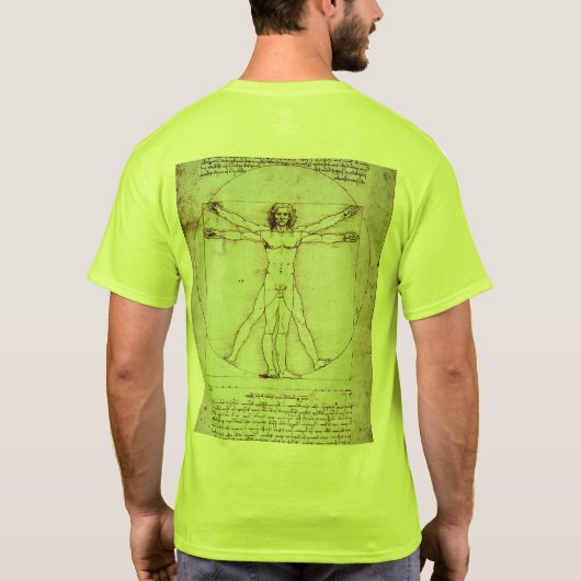 Vitruvian Man von Leonardo da Vinci T-Shirt (Rückseite)