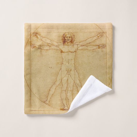 Vitruvian Man von Leonardo Da Vinci Waschlappen (Waschlappen)
