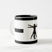 Vitruvian Man Zweifarbige Tasse (Vorderseite Links)