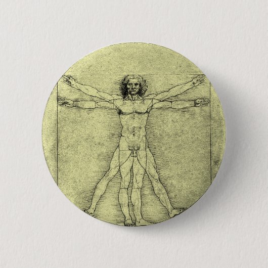 Vitruvian Mann Button (Vorderseite)