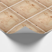 Vitruvian Mann - da Vinci - Packpapier (Ecke)