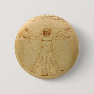 Vitruvian Mann durch Leonardo da Vinci Button