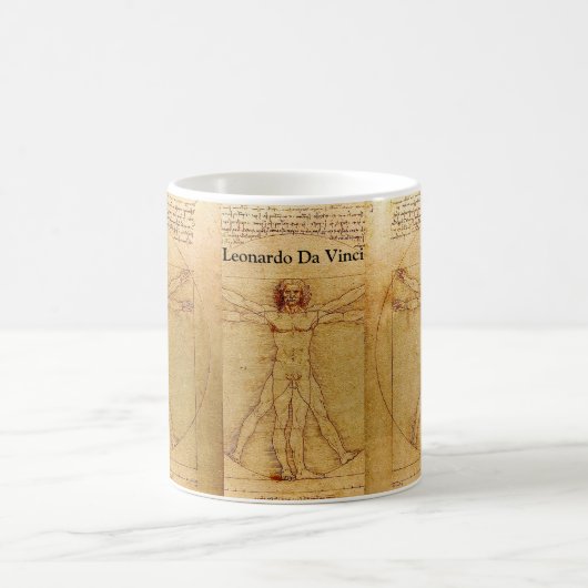 Vitruvian Mann durch Leonardo da Vinci Kaffeetasse (Mittel)