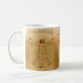 Vitruvian Mann durch Leonardo da Vinci Kaffeetasse (Links)