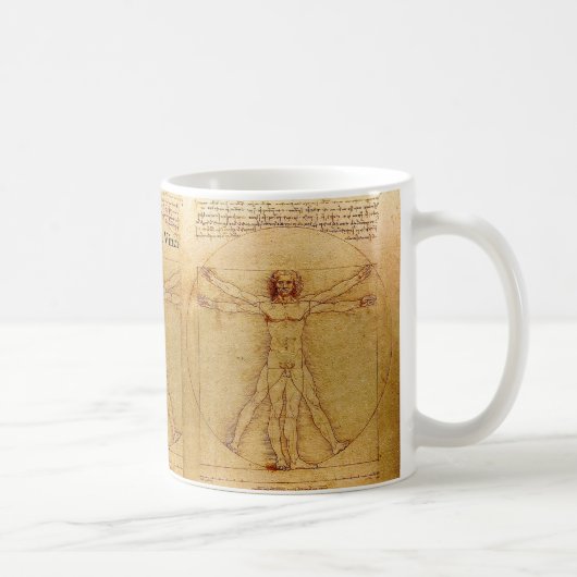 Vitruvian Mann durch Leonardo da Vinci Kaffeetasse (Rechts)
