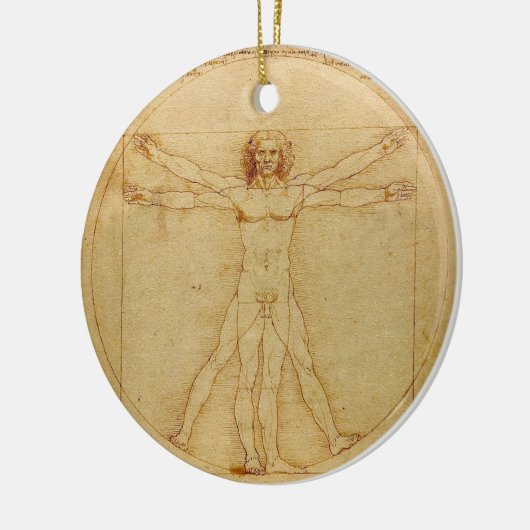 Vitruvian Mann durch Leonardo da Vinci Keramikornament (Links)