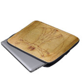 Vitruvian Mann durch Leonardo da Vinci Laptopschutzhülle (Vorne Knopf)