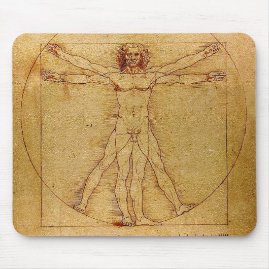 Vitruvian Mann durch Leonardo da Vinci Mousepad (Vorne)