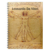 Vitruvian Mann durch Leonardo da Vinci Notizblock (Vorderseite)