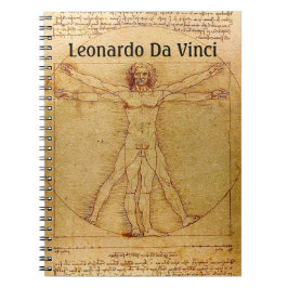 Vitruvian Mann durch Leonardo da Vinci Notizblock