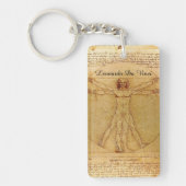 Vitruvian Mann durch Leonardo da Vinci Schlüsselanhänger (Vorderseite)