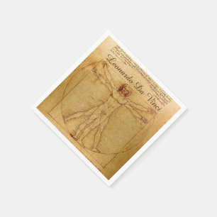 Vitruvian Mann durch Leonardo da Vinci Serviette