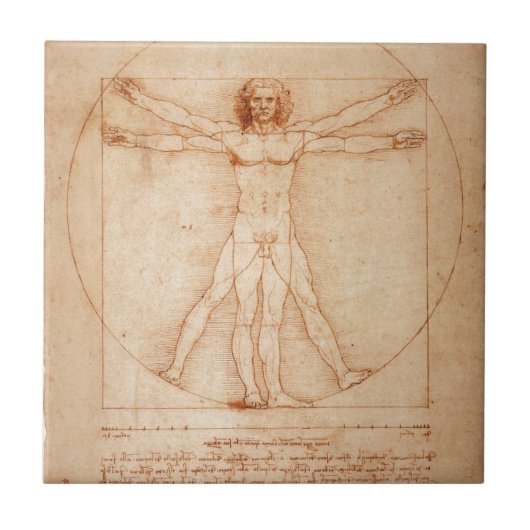Vitruvian Mann Fliese (Vorderseite)