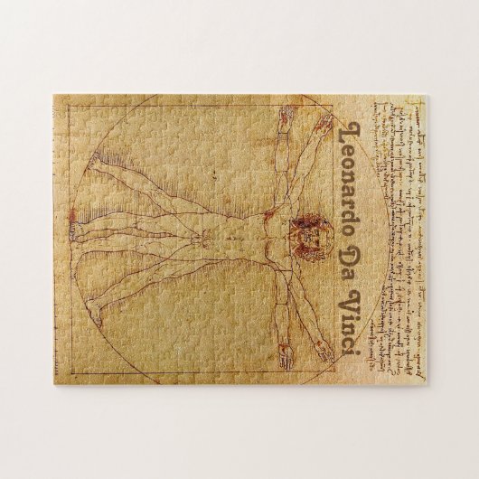 Vitruvian Mann-LEONARDO Da Vinci Puzzle (Horizontal)