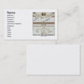 Vitruvian Mann-Maße (da Vinci) Visitenkarte (Vorne/Hinten)