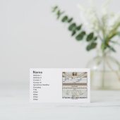 Vitruvian Mann-Maße (da Vinci) Visitenkarte (Stehend Vorderseite)