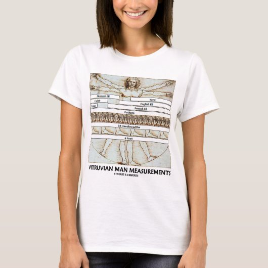 Vitruvian Mann-Maße (Leonardo da Vinci) T-Shirt (Vorderseite)
