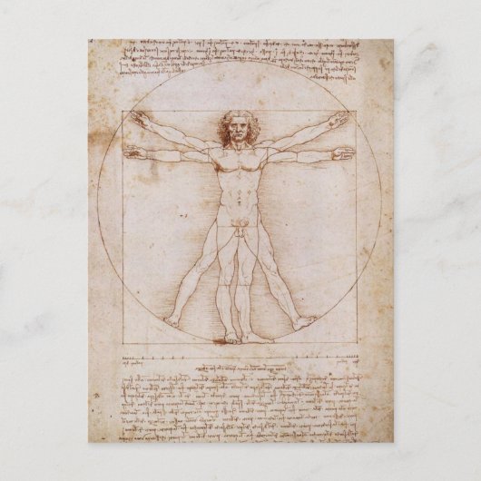 Vitruvian Mann Postkarte (Vorderseite)