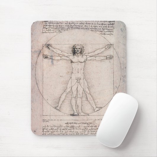 Vitruvian ManVitruvian Man, Leonardo da Vinci Mousepad (Mit Mouse)