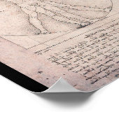 Vitruvian ManVitruvian Man, Leonardo da Vinci Poster (Ecke)