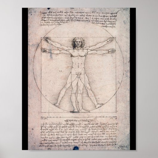 Vitruvian ManVitruvian Man, Leonardo da Vinci Poster (Vorne)