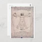Vitruvian ManVitruvian Man, Leonardo da Vinci Postkarte (Vorne/Hinten)