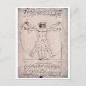 Vitruvian ManVitruvian Man, Leonardo da Vinci Postkarte (Vorderseite)