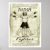 Vitruvian MMA Man Poster (Vorne)