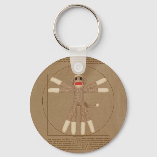 Vitruvian Monkey Schlüsselanhänger (Vorderseite)
