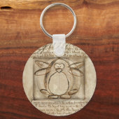 Vitruvian Penguin Schlüsselanhänger (Vorderseite)