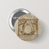 Vitruvian Pinguin Button (Vorne & Hinten)