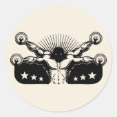 Vitruvian Reps Runder Aufkleber (Vorderseite)