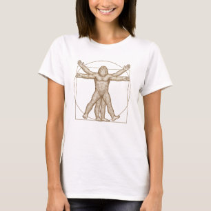 Vitruvian Sasquatch – Bigfoot-Kryptid-Kunst-Shirt T-Shirt