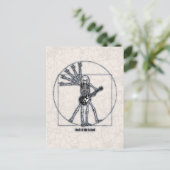 Vitruvian Skeleton Postkarte (Stehend Vorderseite)