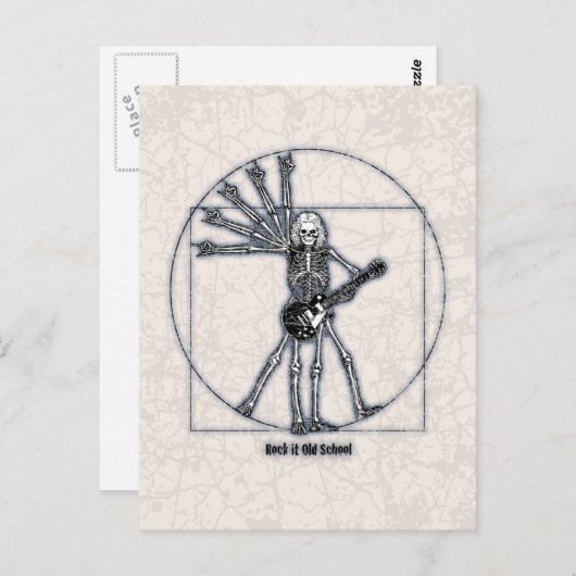 Vitruvian Skeleton Postkarte (Vorne/Hinten)
