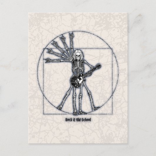 Vitruvian Skeleton Postkarte (Vorderseite)