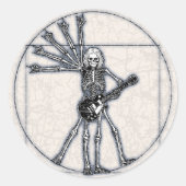 Vitruvian Skeleton Runder Aufkleber (Vorderseite)