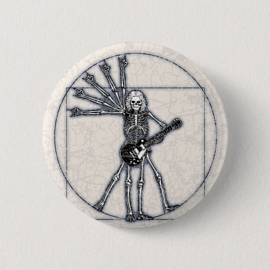 Vitruvian Skelett Button (Vorderseite)