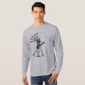 Vitruvian Skelett T-Shirt (Vorne ganz)