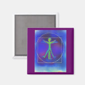Vitruvian Space Alien Magnet (Vorderseite/Rückseite)