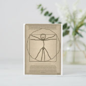 Vitruvian Stickman Postcard Postkarte (Stehend Vorderseite)