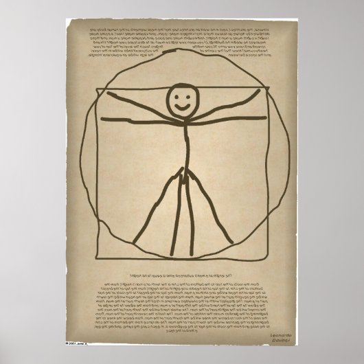 Vitruvian Stickman Poster (Vorne)