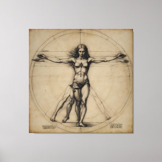 Vitruvian Woman Leinwanddruck (Vorderseite)