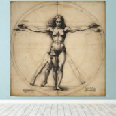 Vitruvian Woman Leinwanddruck (Insitu (Holzboden))
