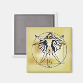 Vitruvian Woman Magnet (Vorderseite/Rückseite)