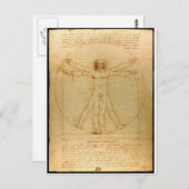 Vitruvianer Mann. Postkarte (Vorne/Hinten)