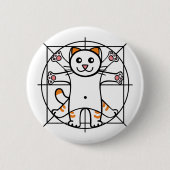 Vitruvianische Katze Button (Vorderseite)