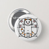 Vitruvianische Katze Button (Vorne & Hinten)