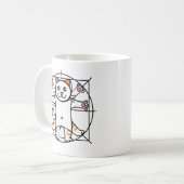 Vitruvianische Katze Kaffeetasse (Vorderseite Links)
